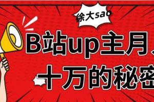 从徐大sao的成功中分析，B站up主月入几十万+【视频教程】