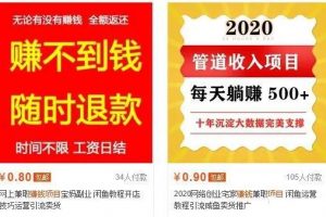 12个年入10W的新手赚钱暴利CPS项目溯本归源（23节视频课程）