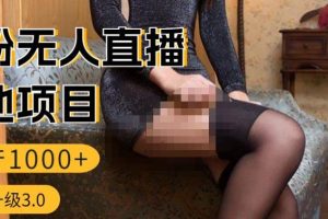 男粉无人直播3.0私域变现日产1000+，零基础小白上手简单，适合个人或者工作室