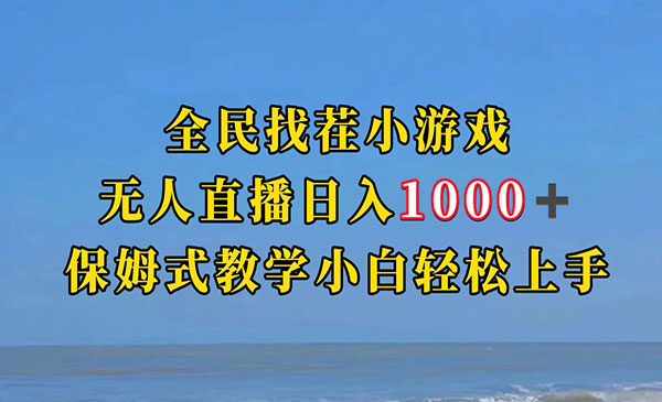 全民找茬小游无人直播日入1000+保姆式教学小白轻松上手（附带直播语音包）