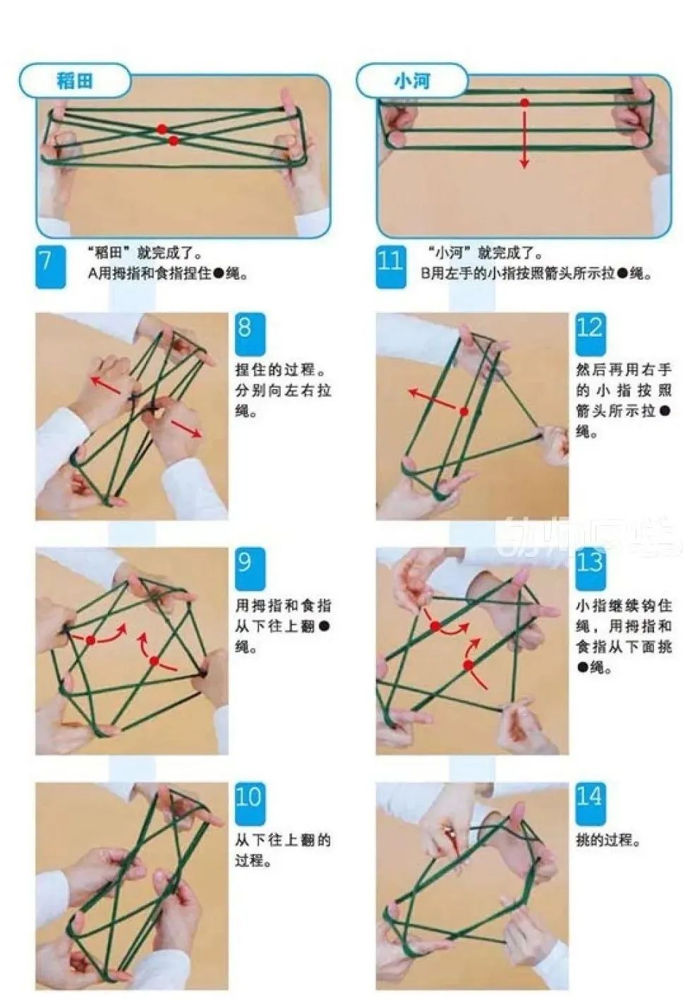 翻花绳子玩法_翻花绳子怎么玩_翻花绳的各种玩法