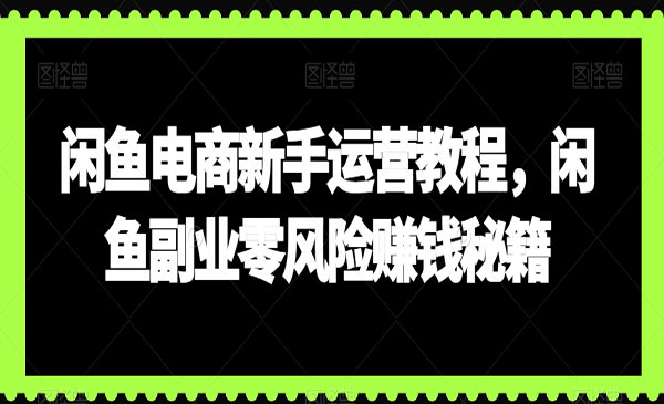 《闲鱼副业零风险赚钱秘籍》_wwz