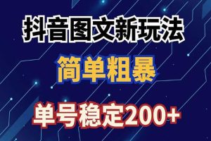 抖音图文流量变现，抖音图文新玩法，日入200+