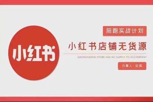 安琪-小红书店铺无货源实战，开店到售后全流程操作