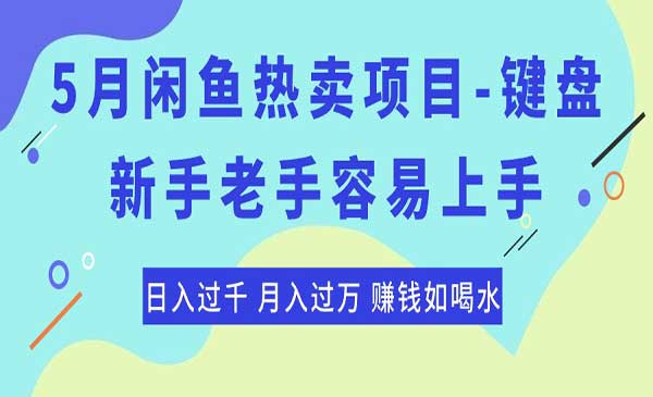 最新闲鱼热卖项目-键盘，新手老手容易上手，日入过千，月入过万