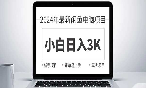 2024最新闲鱼卖电脑项目，新手小白日入3K+，最真实的项目教学