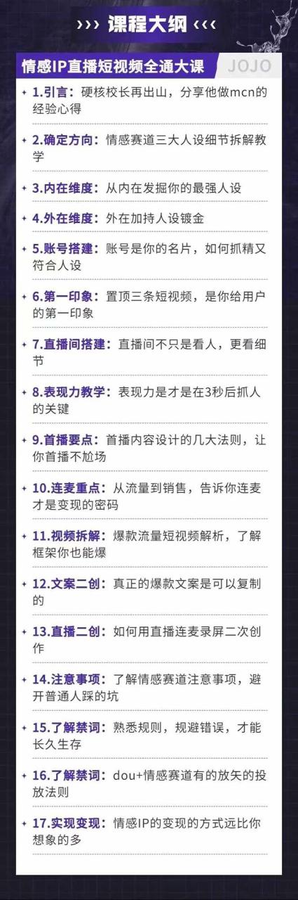 情感直播IP短视频全通大课，普通人的IP之路从情感赛道开始（18节）插图2