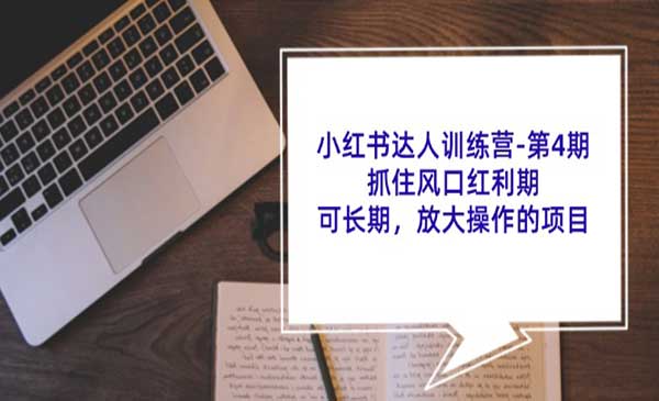 小红书达人训练营-第4期：抓住风口红利期，可长期，放大操作的项目